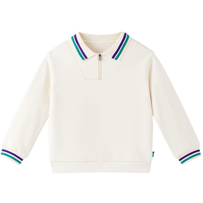 英氏儿童卫衣春秋长袖POLO衫男童女童上衣2025秋季新款宝宝套头衫