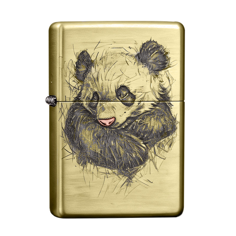 ZIPPO清风1937黄铜熊猫