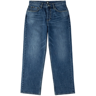 【张凌赫代言】Lee26春夏新品五袋款762宽松直筒牛仔裤复古中蓝男