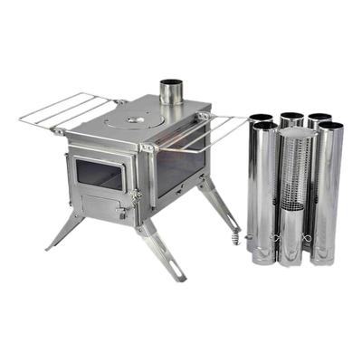 美国户外木材折叠便携不锈钢帐篷