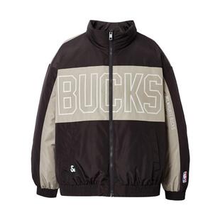 k区绫致杰克琼斯NBA联名密尔沃基雄鹿队羽绒服春立领保暖外套