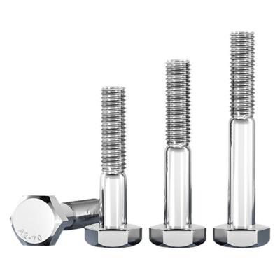 美制英制304不锈钢粗杆半牙外六角螺丝UNC螺栓1/4-20 1/2-13 5/16