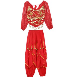 少儿肚皮舞表演服儿童印度舞演出服女童新疆幼儿少数民族舞蹈服装