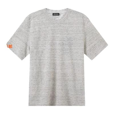 杰尼亚男士圆领短袖T恤