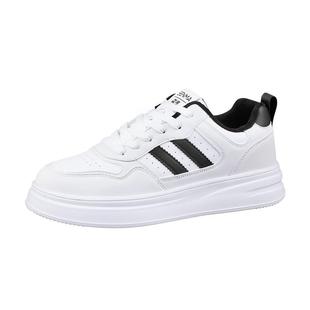 森马男鞋冬季加绒加厚保暖二棉鞋运动休闲高级感百搭真皮小白板鞋