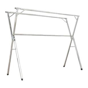 免安装晾衣架子落地折叠室内外晾衣杆双杆晒被神器阳台伸缩杆批发