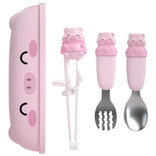 儿童筷子学习训练筷3岁6一段二段宝宝辅助小孩练习筷勺子餐具套装