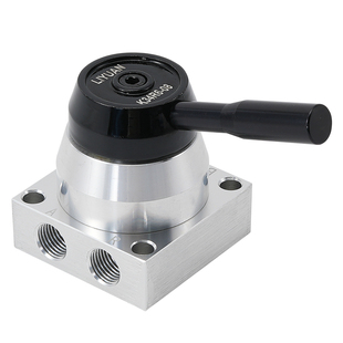 气动开关手转阀手动阀一进两出K34R6-08D气缸控制换向气阀手板阀L