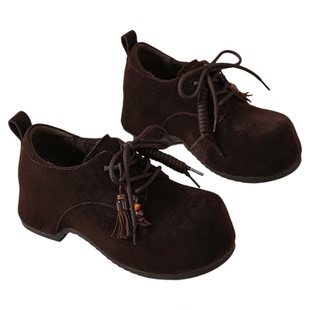 星期六法式黑色单鞋女款2025新款春季串珠勃肯鞋内增高英伦小皮鞋