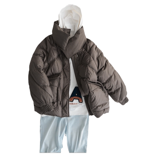 乔妮塔品牌女装2025冬新款加厚90白鸭绒立领小个子短款羽绒服外套