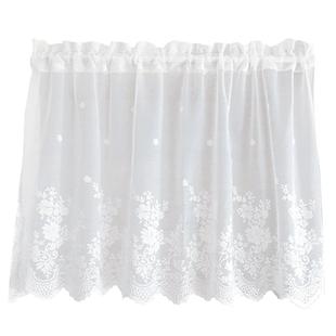 豆蔓法式门帘隔断帘半帘短帘日式蕾丝纱帘卧室飘窗窗户纱厨房窗帘