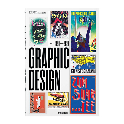 【现货】The History of Graphic Design. Vol. 1. 1890–1959 平面设计历史 Julius Wiedemann 英文原版图书籍正版 Jens Müller