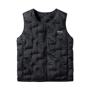 JEEP SPIRIT羽绒马甲秋冬季男士羽绒服轻薄保暖背心内胆新款马夹