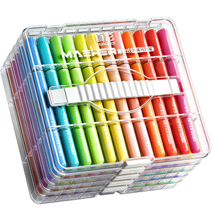 真彩72色直液式丙烯可水洗马克笔软头小学生美术生专用24儿童笔芯48幼儿园不透色可叠色水彩笔画画笔彩色笔36