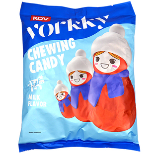 俄罗斯进口KDV牌小雪人牛奶糖软糖如胜喵心奶糖罗比兔结婚喜糖