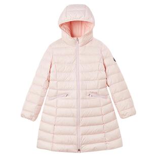 【90%鹅绒&三防】elandkids衣恋童装女童连帽排骨羽绒服冬季外套