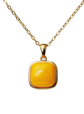 宫里上新小方糖天然正品蜜蜡吊坠