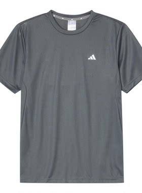 正品Adidas/阿迪达斯男子夏季新款圆领短袖运动休闲套头T恤JG1308