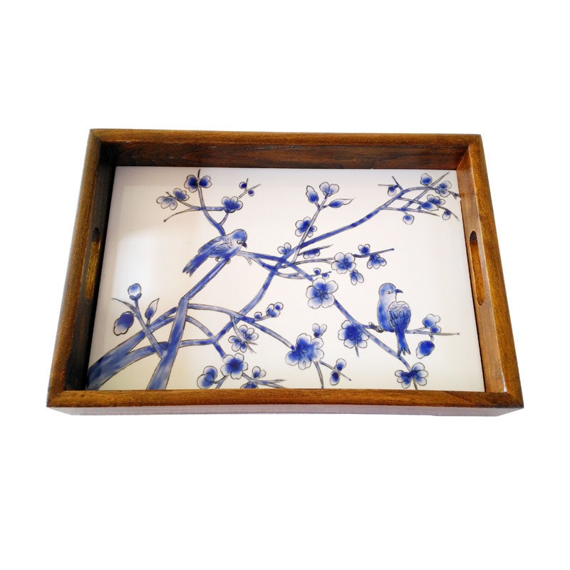 陶瓷特价秒杀美式木制手绘茶具盘