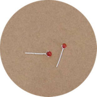 极小2mm天然凉山柿子南红玛瑙小耳钉足银999纯银耳骨钉养耳不过敏