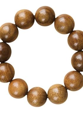 合慕天然金丝楠木老料佛珠手串