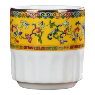 奶茶陶瓷杯中式咖啡杯子珐琅彩家用可乐杯ins风高颜值饮料杯酒杯