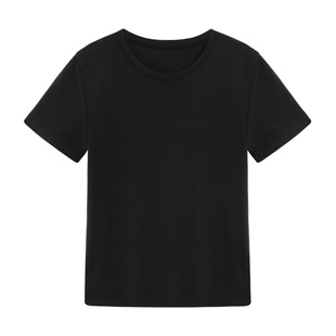 pusumede 【现货6.5折】纯棉短袖t恤女基础款圆领正肩休闲上衣