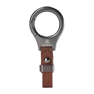 汽车钥匙扣翻毛皮定制高级感车标防丢锁匙扣挂件挂饰圈环创意高档