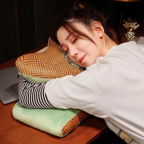 夏季凉席午睡枕头办公室午睡神器小学生午休趴桌上趴睡枕睡觉抱枕