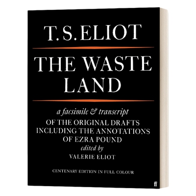 正版 荒原 TS艾略特诗歌 50周年纪念版 英文原版 The Waste Land Facsimile 传真及原始手稿 全彩版 英文版 进口英语原版书籍