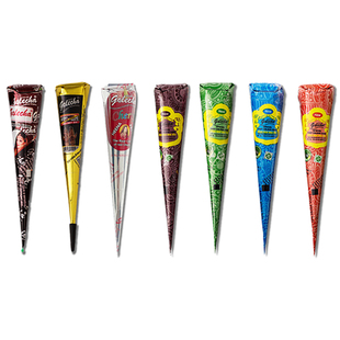 5件套 海娜手绘膏纯植物印度进口海纳海娜纹身膏果汁防水人体彩绘