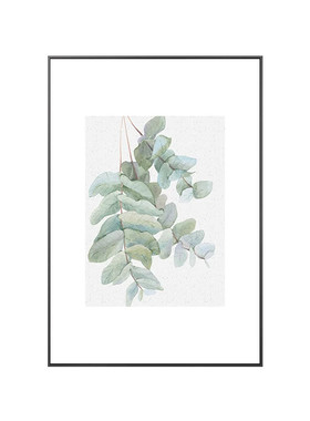 现代简约北欧风格餐厅玄关装饰画小清新文艺植物绿色挂画饭厅壁画