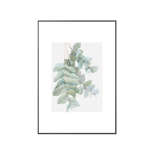 现代简约北欧风格餐厅玄关装饰画小清新文艺植物绿色挂画饭厅壁画