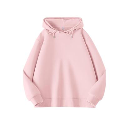 班尼路粉色连帽卫衣女秋冬新款牛奶丝柔软亲肤学生套头长袖上衣Q