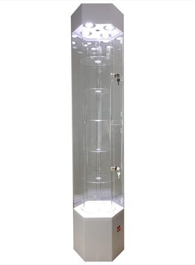 化妆品香水展示柜亚克力透明旋转