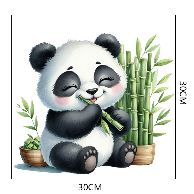 可爱熊猫贴纸自粘墙贴画装饰