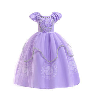 外贸童装cosplay万圣节表演裙小公主苏菲亚公主裙动画片女童服装