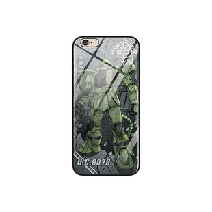 高达绿扎古ZAKU镜面手机壳适用于苹果8plus123Promax定制硅胶华为