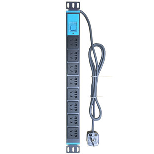 公牛PDU机柜插座8位电源带开关铝合金插排排插接线板拖线板E1080