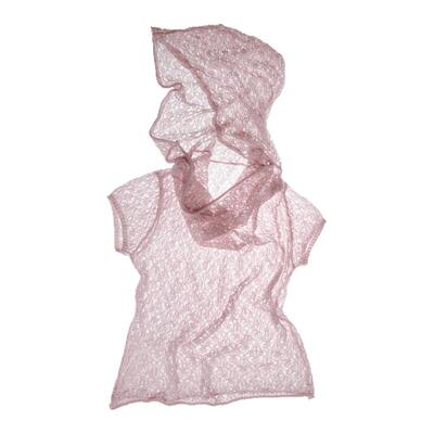 CELLO SONATA 夏季新款连帽荡领小飞袖上衣针织钩花镂空背心