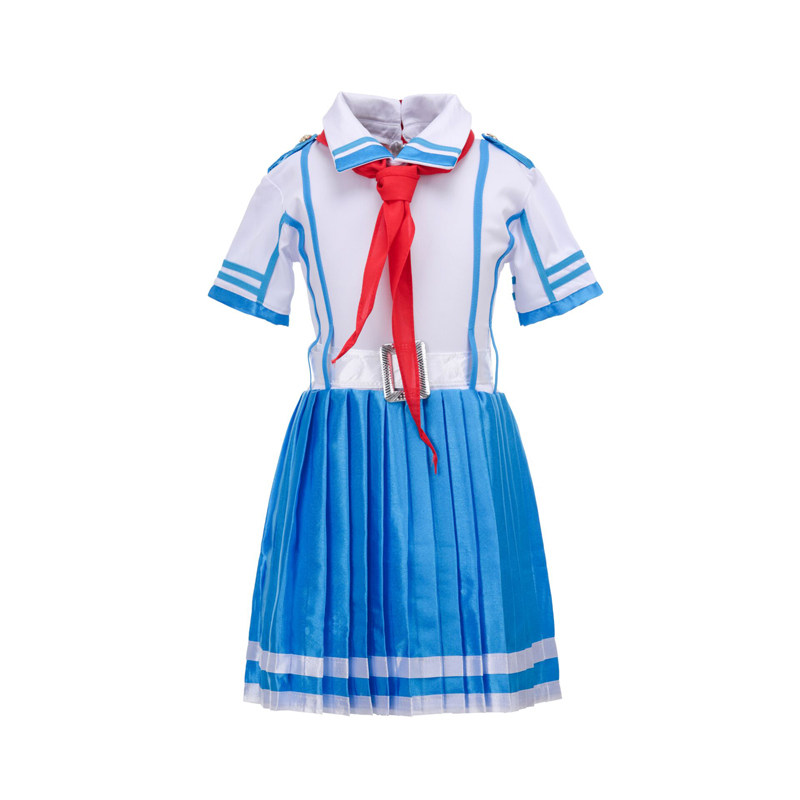 百褶百搭儿童红领巾演出服