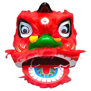 狮子头舞狮道具儿童醒狮套装小狮子学生表演服装狮头摆件全套衣服