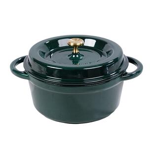 18CM姜妍同款珐琅锅微压铸铁锅无涂层小锅火锅2到3人焖炖煮煲汤