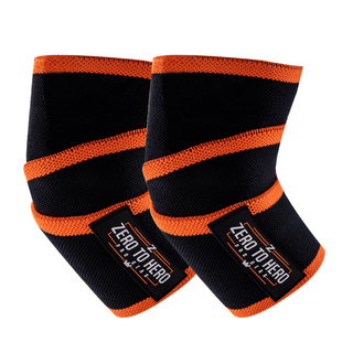 zerotohero缠绕式护肘专业健身运动训练卧推举重硬拉加压带黑色