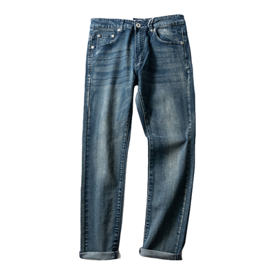 修身裁剪水洗弹力牛仔裤男士长裤