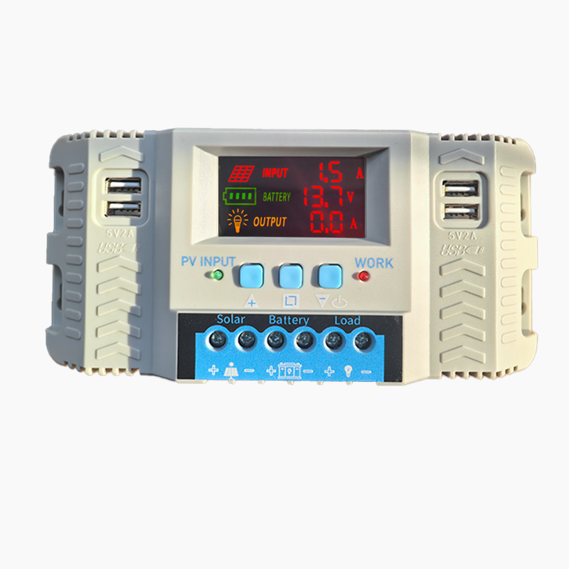 新款太阳能控制器12V24V铅酸锂电电池通用光伏板充电太阳能充电器