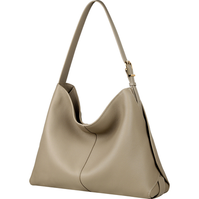 极简风头层牛皮托特包大容量通勤