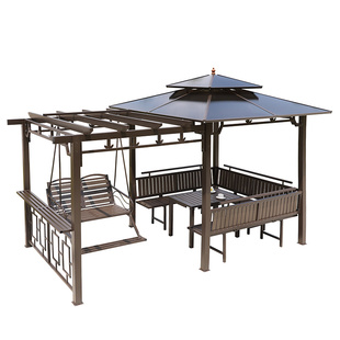 莫家铝合金葡萄架凉亭户外帐篷庭院爬藤架秋千别墅院子遮阳棚亭子