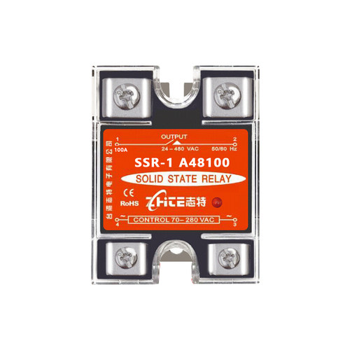 志特单相通用固态继电器100A 220V AC-AC SSR-1A48100 交流控交流