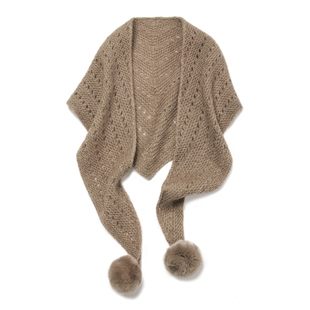 亲子针织镂空山羊绒三角小围巾女秋冬百搭时尚护颈护脖子保暖新款